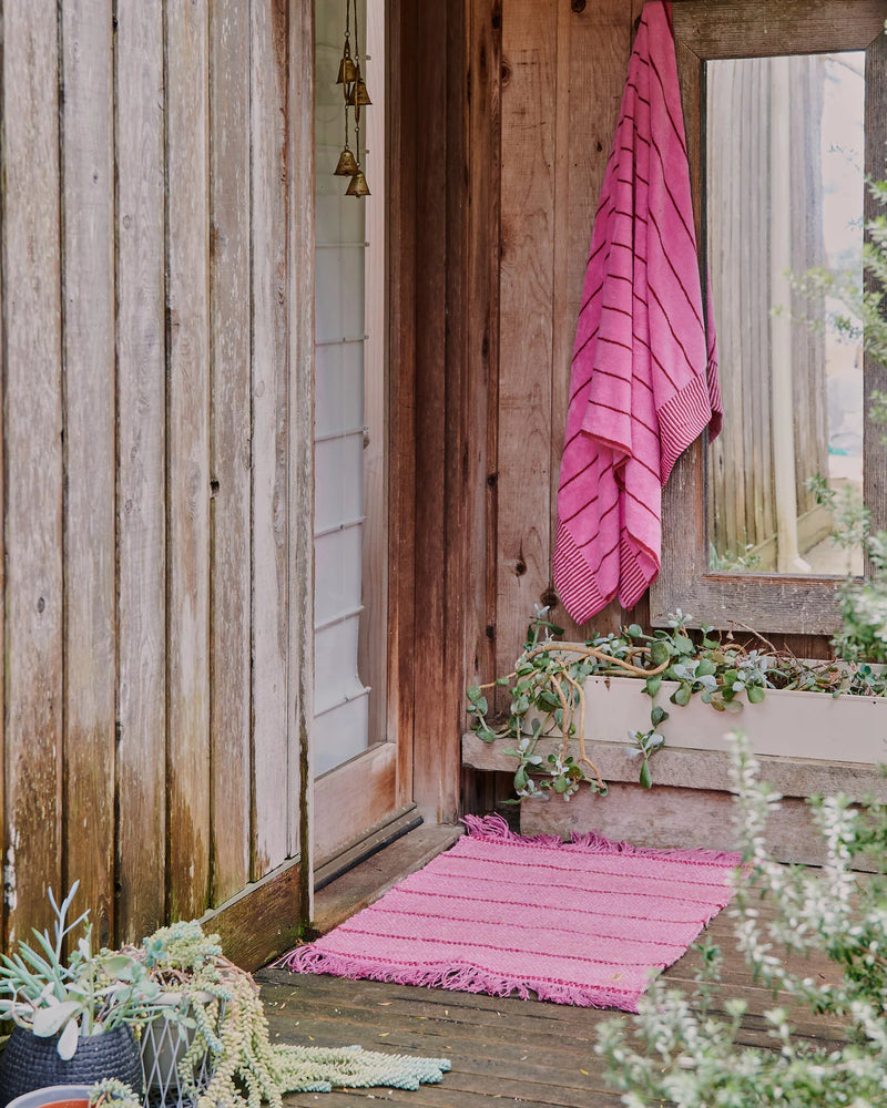 Striped Terry Bath sheet/ Beach towel