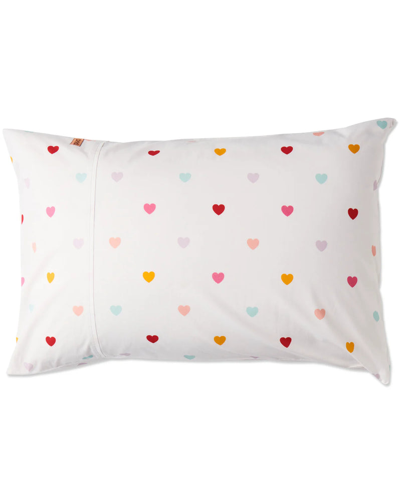 I heart you organic cotton pillowcase I P