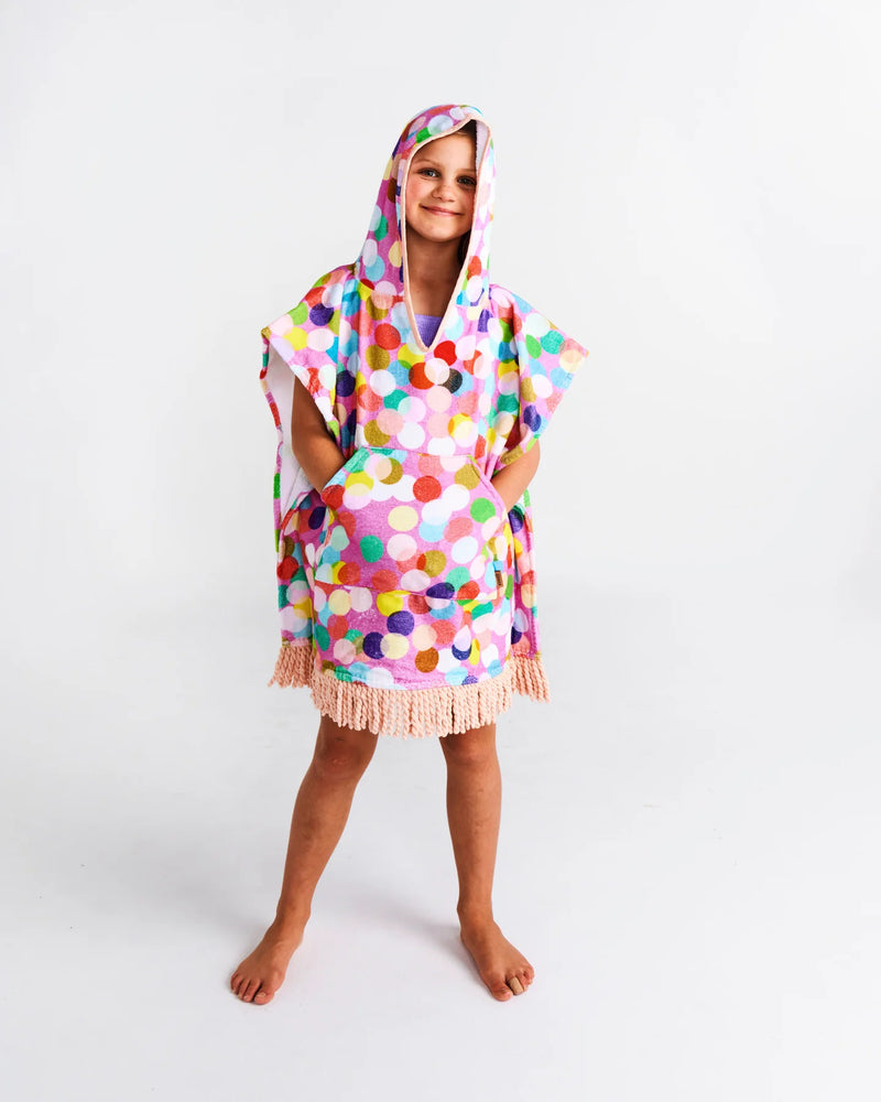 Confetti Pink Terry Poncho