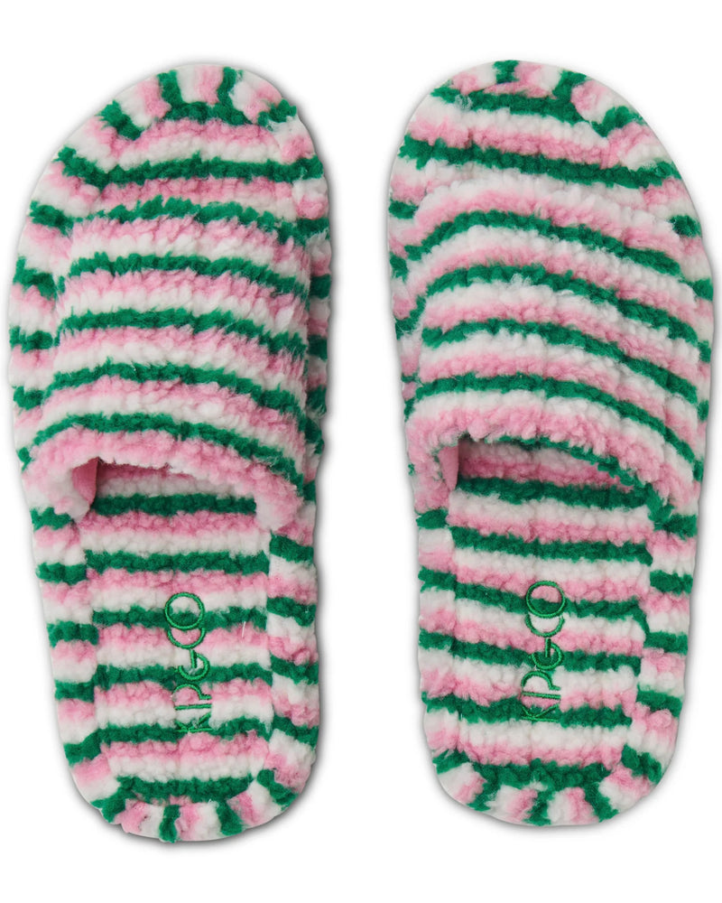 St Barts Quilts Sherpa Adult Slippers