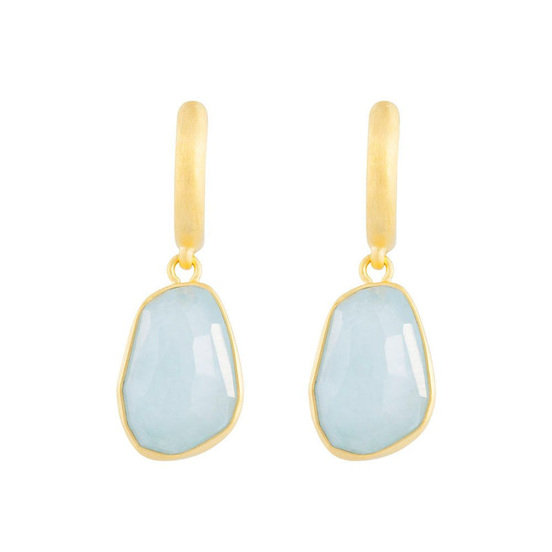 Aquamarine Hoops