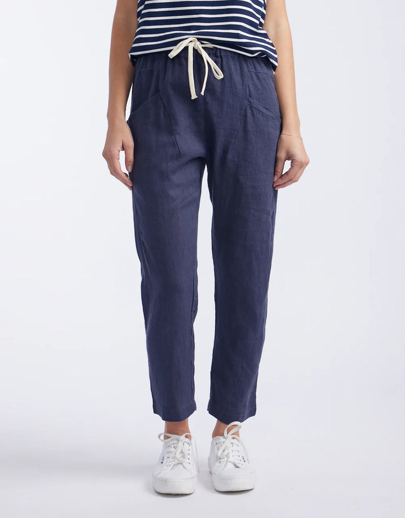 Luxe Linen Pant | Navy