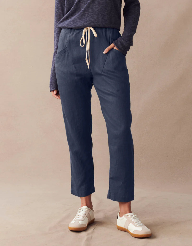 Luxe Linen Pant | Navy