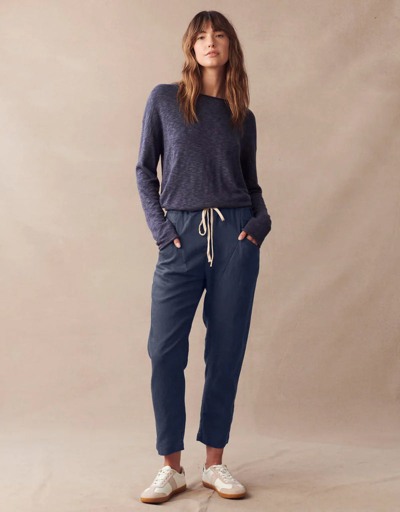 Luxe Linen Pant | Navy