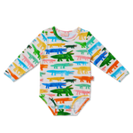 Crocodile Smile Long Sleeve Bodysuit