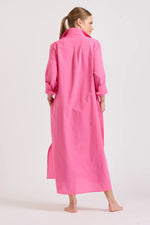 Luna Long Shirt Dress | Hot Pink