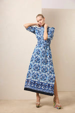 Mary Cotton Dress | Navy