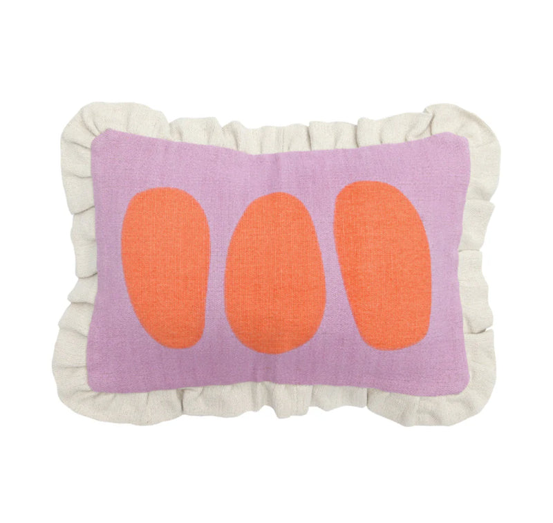 Orange Odds Frill Cushion