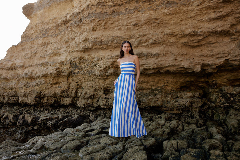 Hazel Dress Pacific Stripe