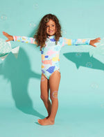 Long Sleeve Zip Bather | Rainbow Reef