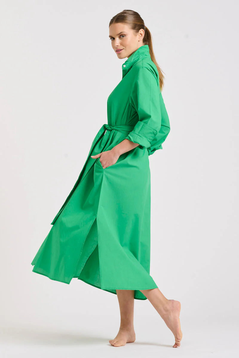 Luna Oversized Longline Dress | Bright Green