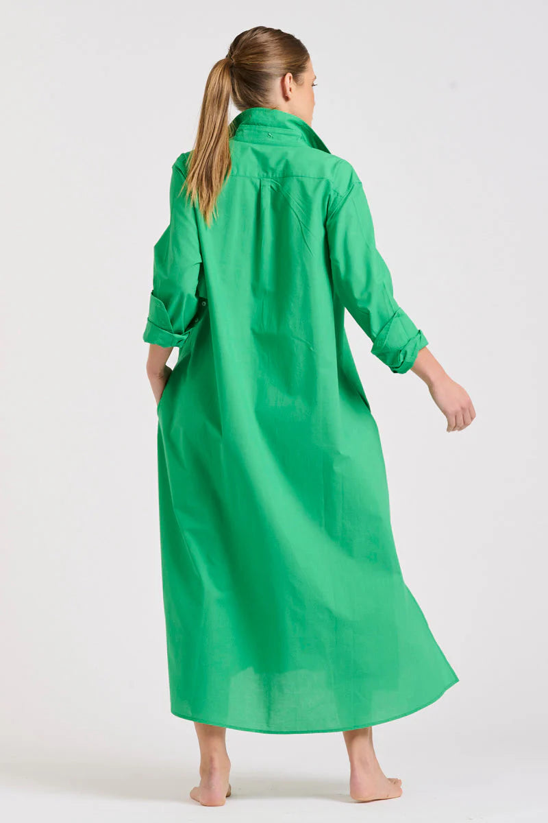 Luna Oversized Longline Dress | Bright Green