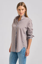 Classic French Cuff Shirt | Porcini Stripe