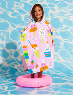 Kids Hooded Towel Sundae Fun Day