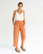 Leah Tapered Trouser | Terracotta