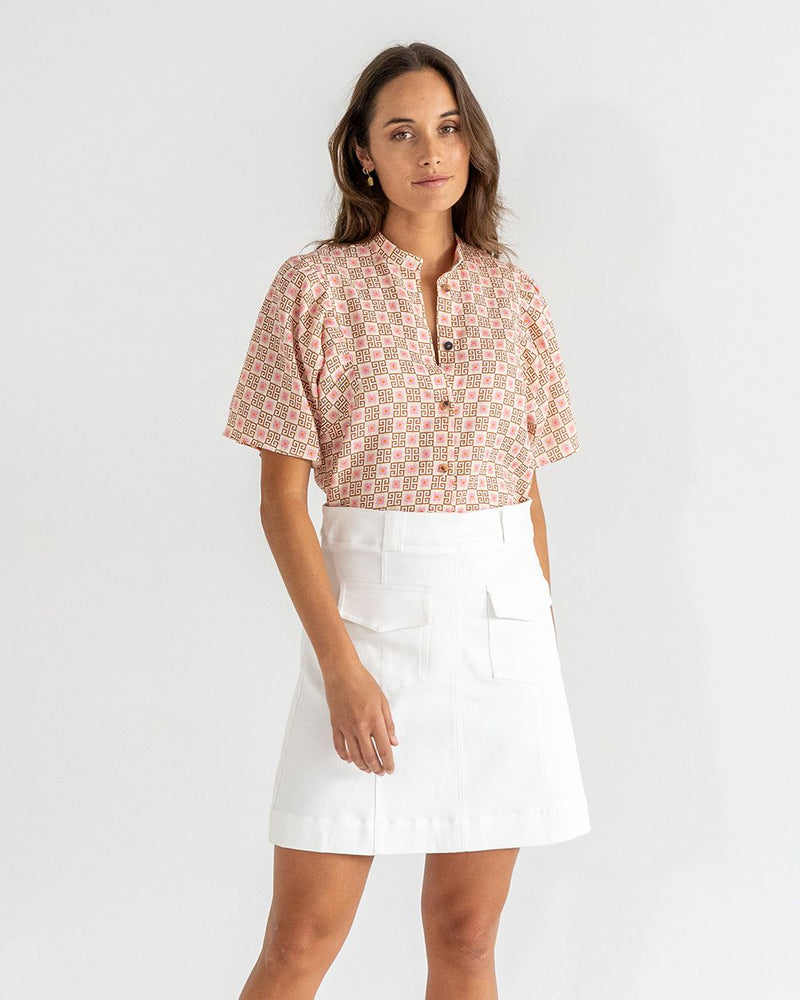 Lincoln Mini Skirt | White