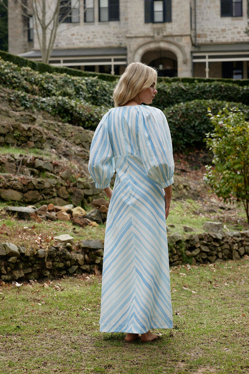 Lucinda Dress | Powder Stripe