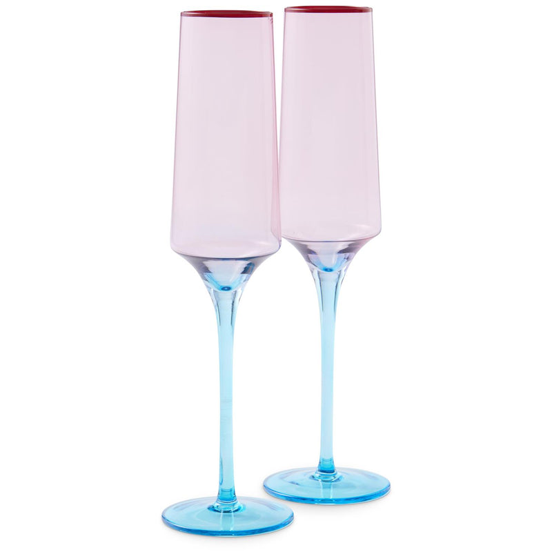 Rose With A Twist Champagne Glass 2P Set