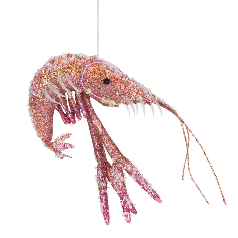 LESTER GLITTER PRAWN ORNAMENT