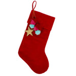 Velvet Pom Pom Stocking