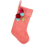 Velvet Pom Pom Stocking